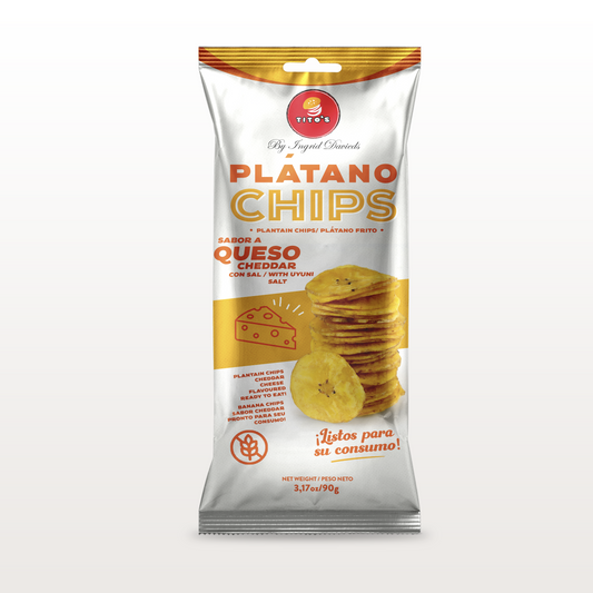 Plátano Chips Queso Cheddar - 90g (3.17 oz)