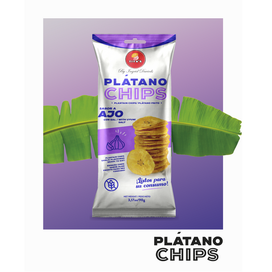 Plátano Chips Ajo - 90g (3.17 oz)