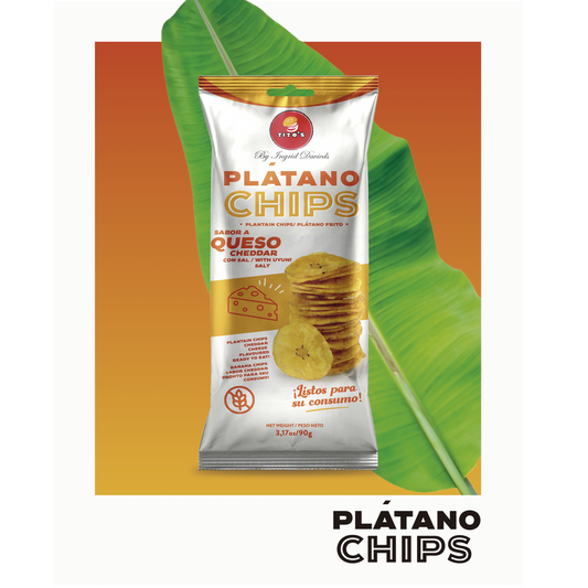 Plátano Chips Queso Cheddar - 90g (3.17 oz)
